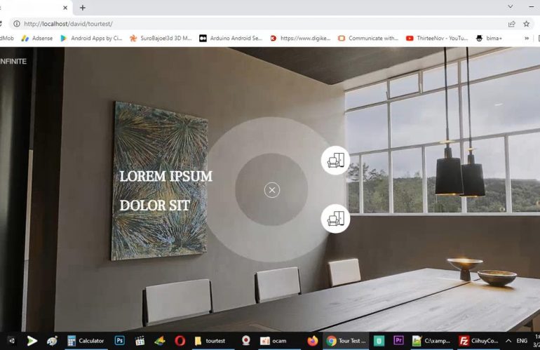 Jasa membuat tur virtual desain interior 360 derajat full custom